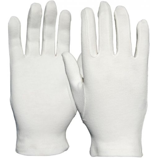 Rokavice iz tekstila Trikot, bele | Bombažne rokavice