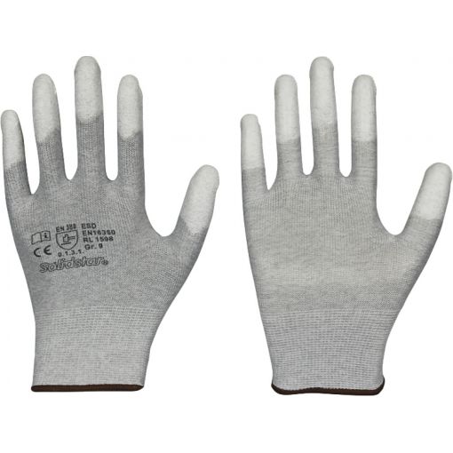 Montažne rokavice 1598 FK ESD, premaz na konicah prstov | Montažne rokavice
